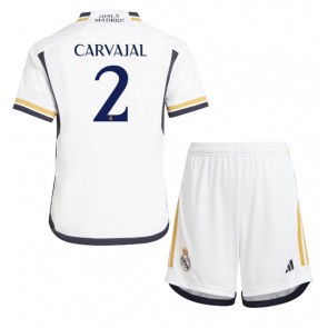 Real Madrid Daniel Carvajal #2 Domaci Dres za Dječji 2023-24 Kratak Rukavima (+ kratke hlače)
